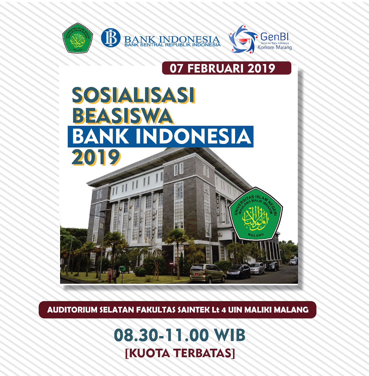 Sosialisasi Beasiswa Bank Indonesia Tahun 2019 | Fakultas Ekonomi UIN