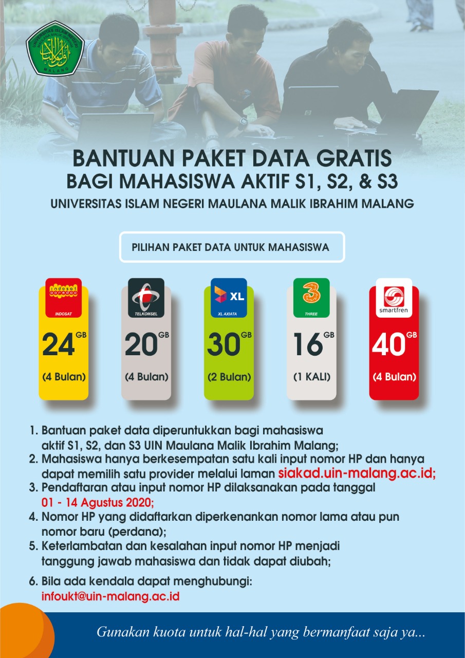 Infografis] Bantuan Paket Data Gratis - Fakultas Ekonomi Uin Maulana Malik Ibrahim Malang